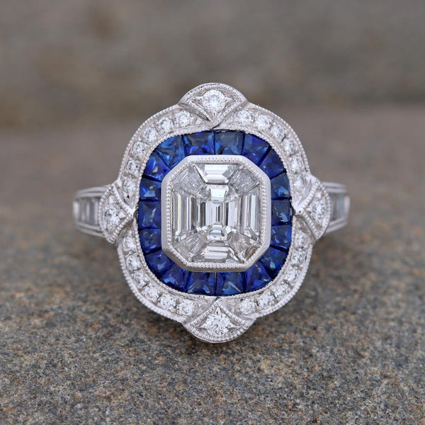 A Regal Affair Diamond & Sapphire Ring