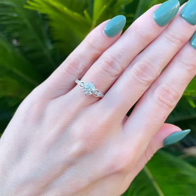 Timeless Love 1ct Lab Grown Diamond Engagement Ring in 14k White Gold