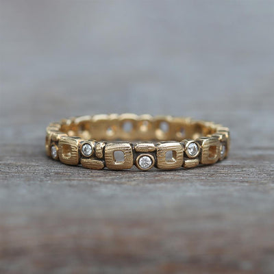 Alex Sepkus Micro Windows Diamond Band in 18k Yellow Gold