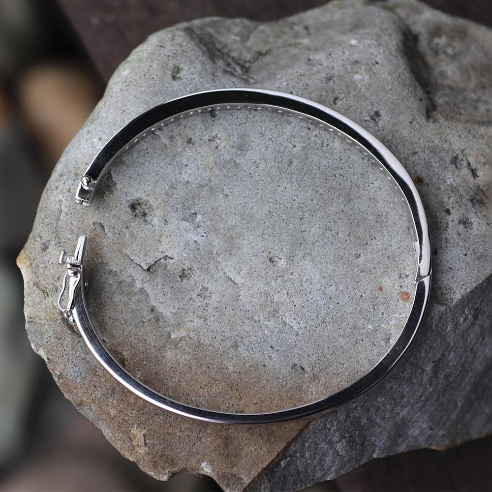 Sterling Silver Shiny sale Bangle Bracelet