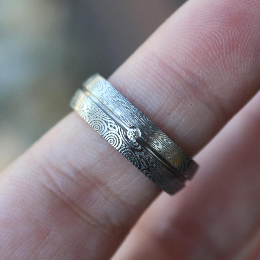 Damascus Diamond Ring by Andrew Nyce — 7