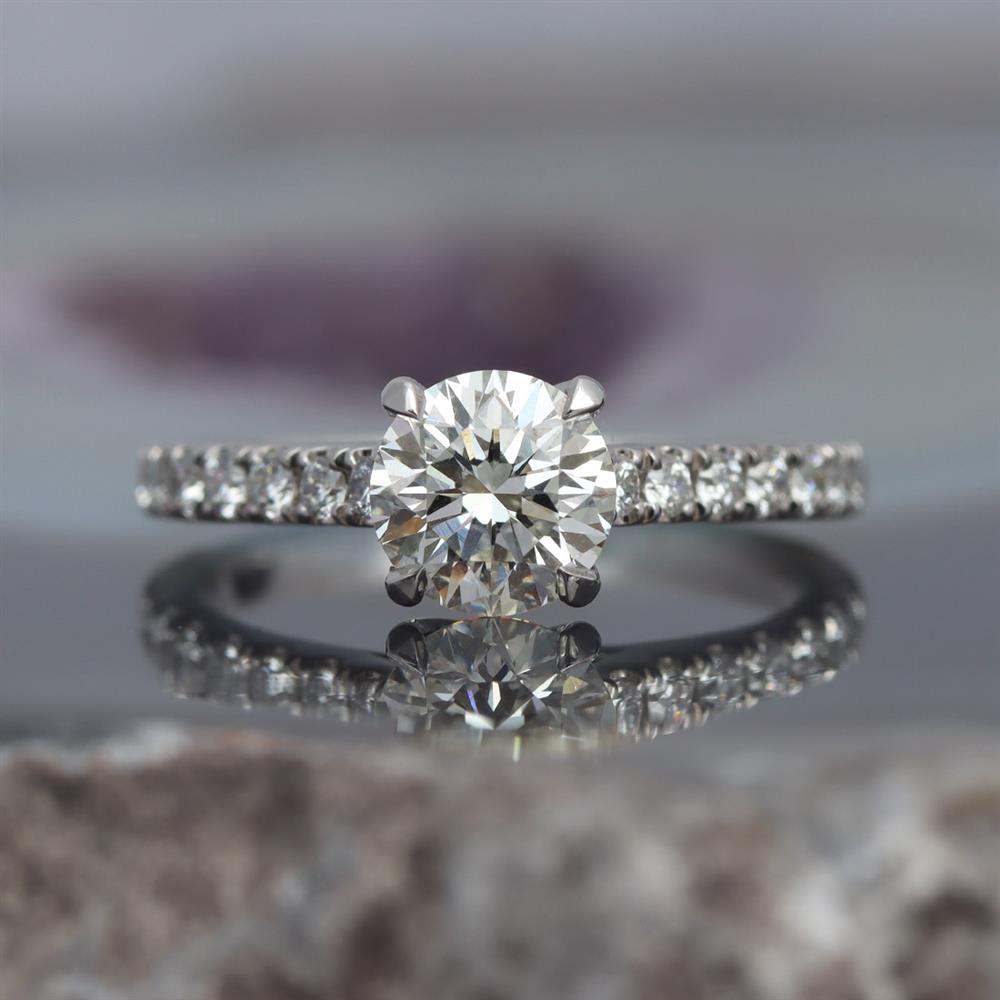 All the Sparkles Diamond Engagement Ring (1.08ct center) in 14k White Gold