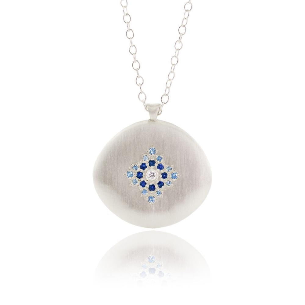 Adel Chefridi Star Light Aquamarine & Sapphire Necklace