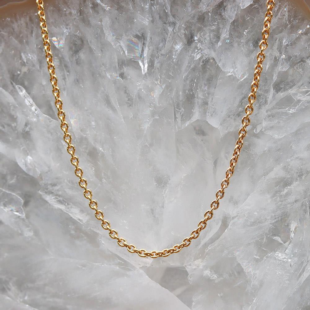 Round Cable Chain 1.1mm in 14k Yellow Gold - 18"