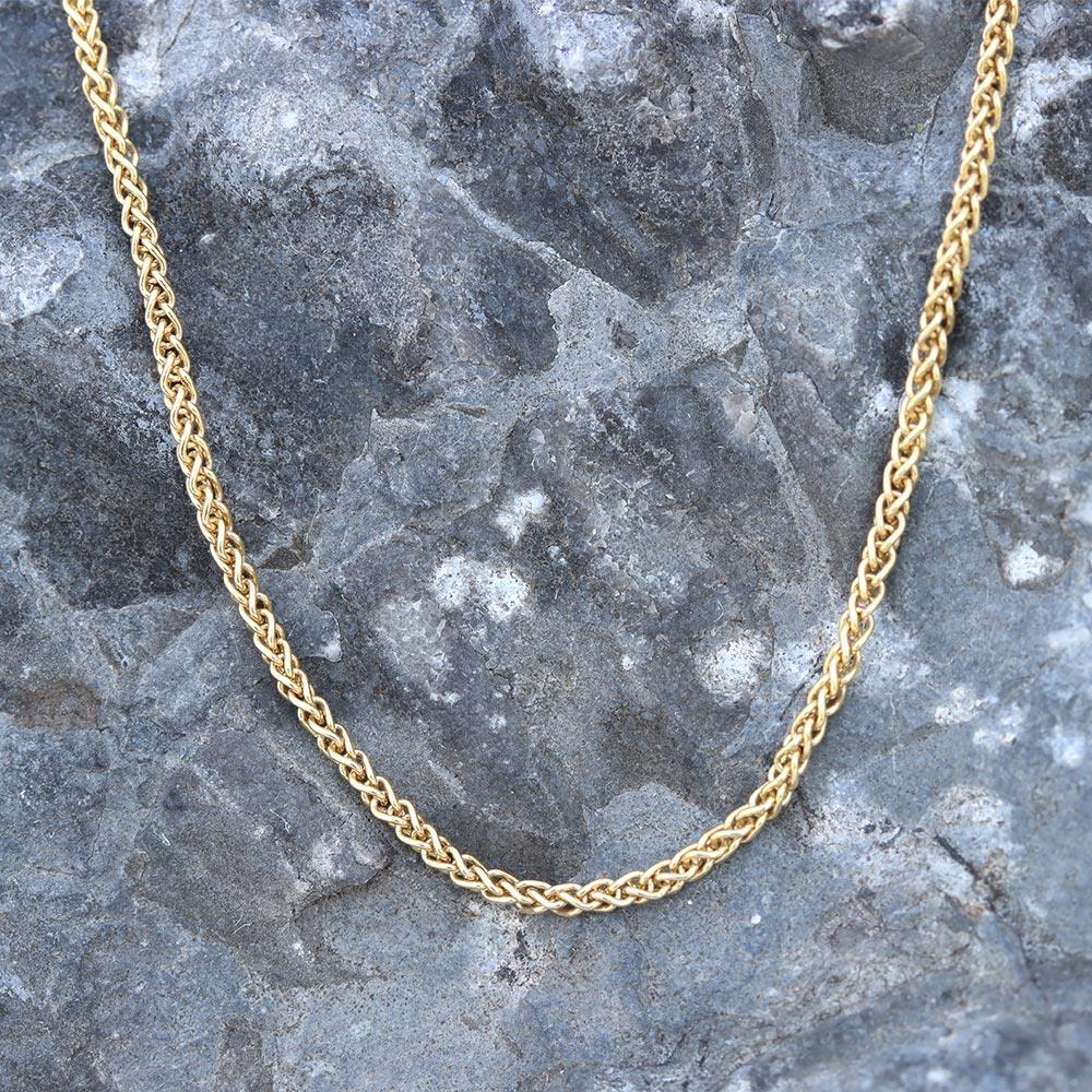 Wheat Chain 1.2mm in 14k Yellow Gold - 18"