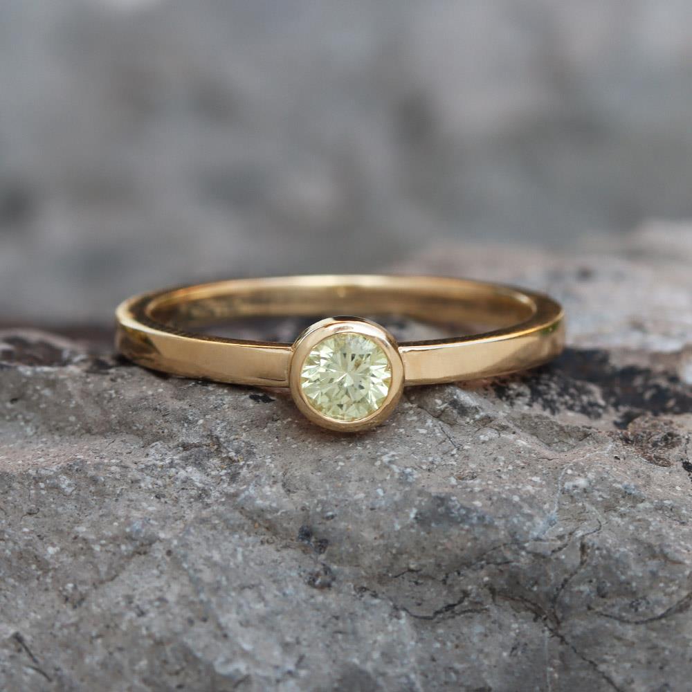 Gem Stacks Yellow Montana Sapphire Ring in 14k Yellow Gold