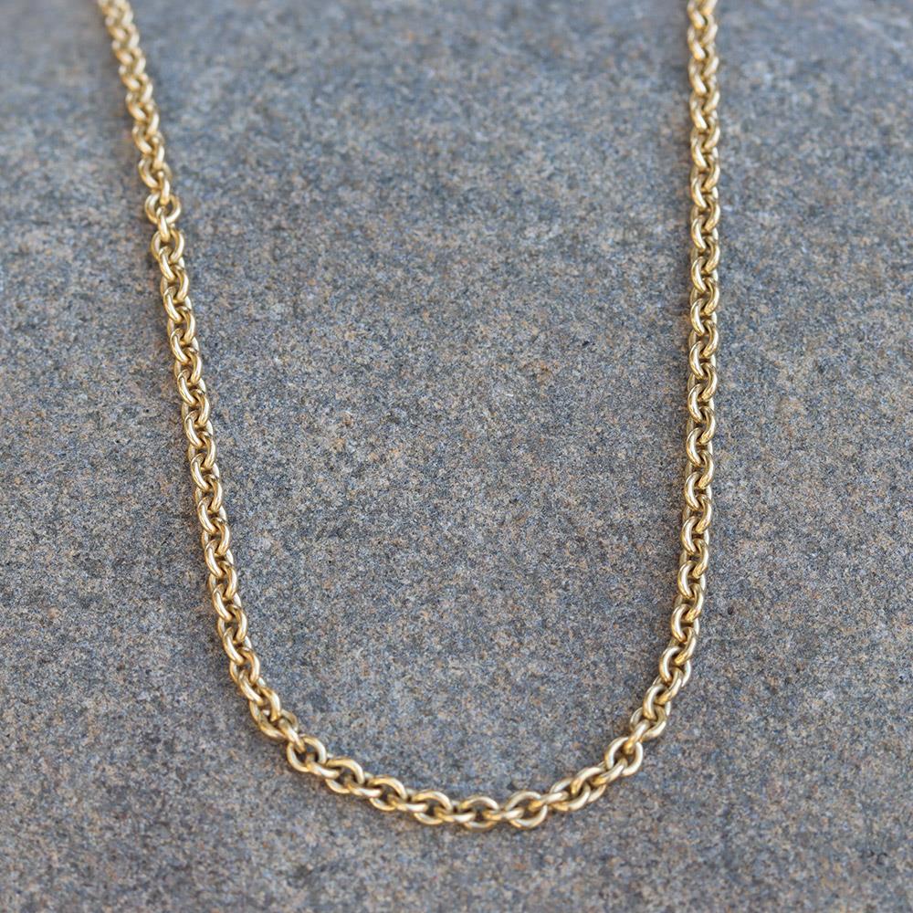 Cable Chain 1.9mm in 18k Yellow Gold – 18”