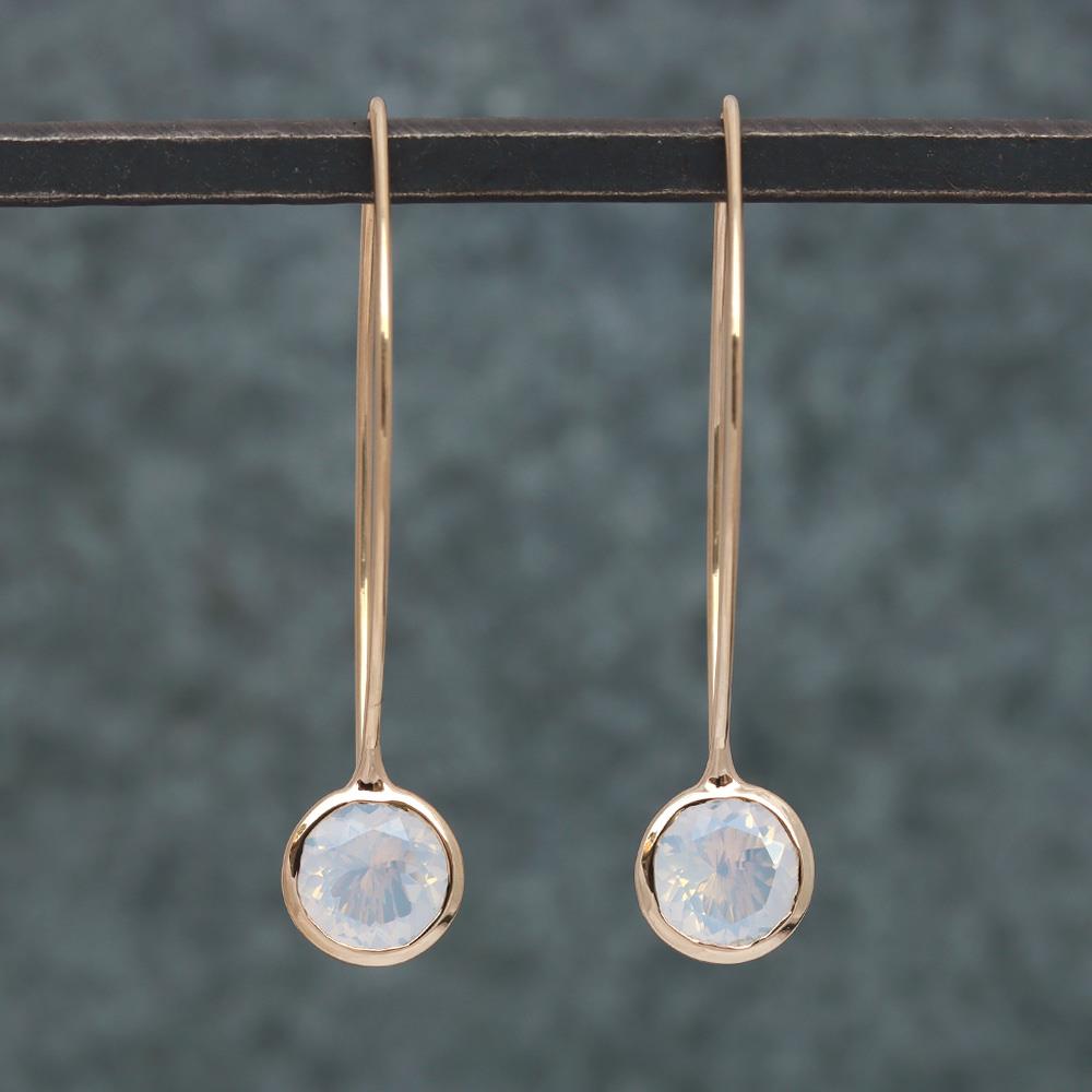 Toby Pomeroy Oregon Opal Comet Earrings in 14k Yellow Gold