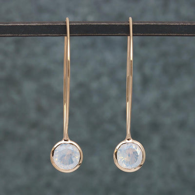Toby Pomeroy Oregon Opal Comet Earrings in 14k Yellow Gold