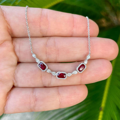 Royal Ruby and Diamond Necklace