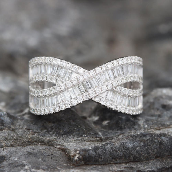 To Infinity Diamond Statement Ring in 14k White Gold