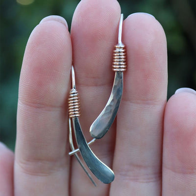Peter James Swashbuckler Threader Earrings in Two Tone