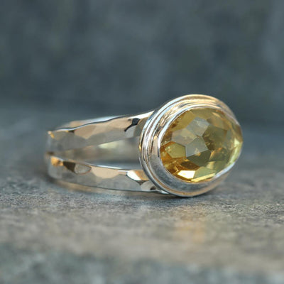 Sunshine Heliodor Ring in Sterling Silver