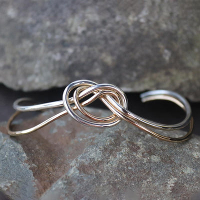 Peter James Double Loose Knot Cuff Bracelet in Sterling Silver