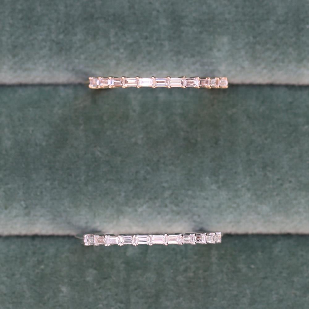 Dash of Diamonds Baguette Band in 14k White Gold