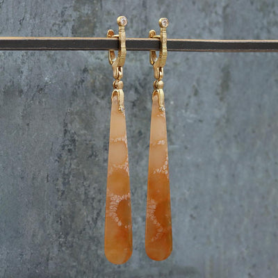 Alex Sepkus Fossilized Coral & Diamond Sticks and Stones Earrings