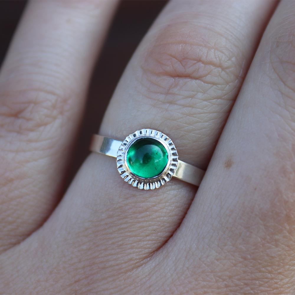 Go Green Emerald (Lab Grown) Ring in Sterling Silver