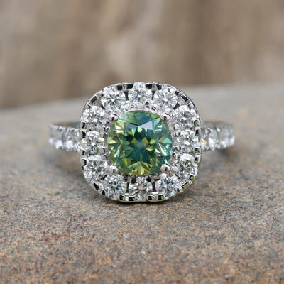 Tropical Oasis Australian Parti Sapphire & Diamond Ring
