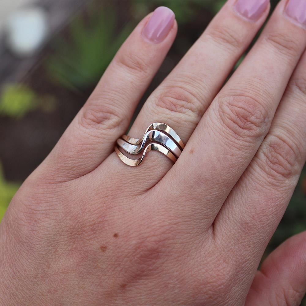 Peter James King Tides Ring in Two Tone