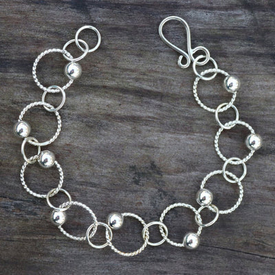 Medium Twist and Small Smooth Link Bracelet 286