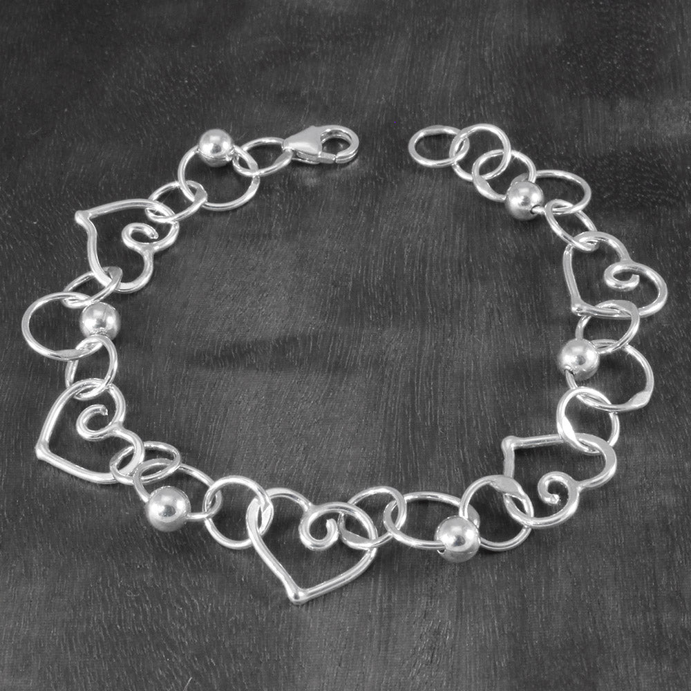 Hearts and Beads Children's Bracelet K05