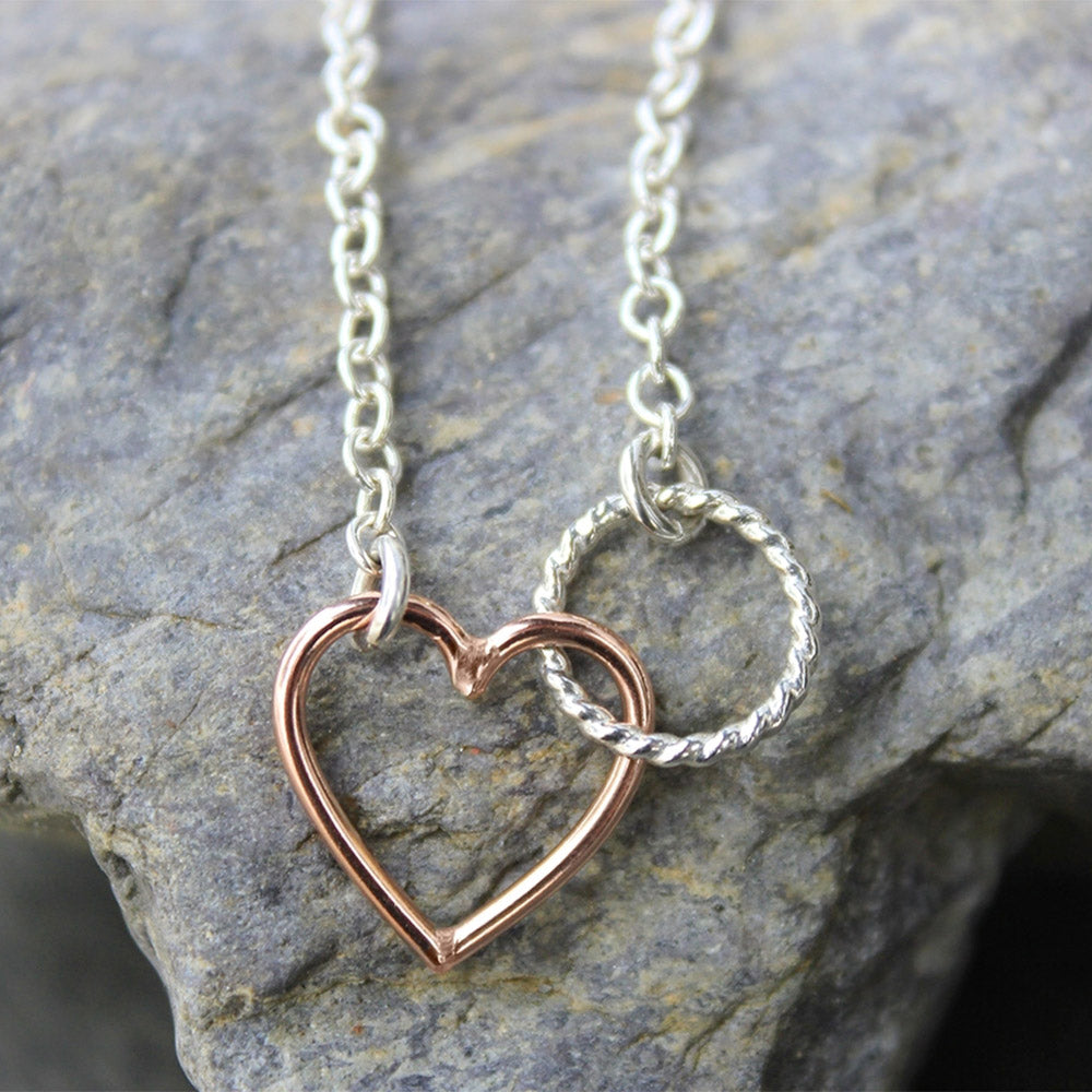 Links of Love Heart Necklace