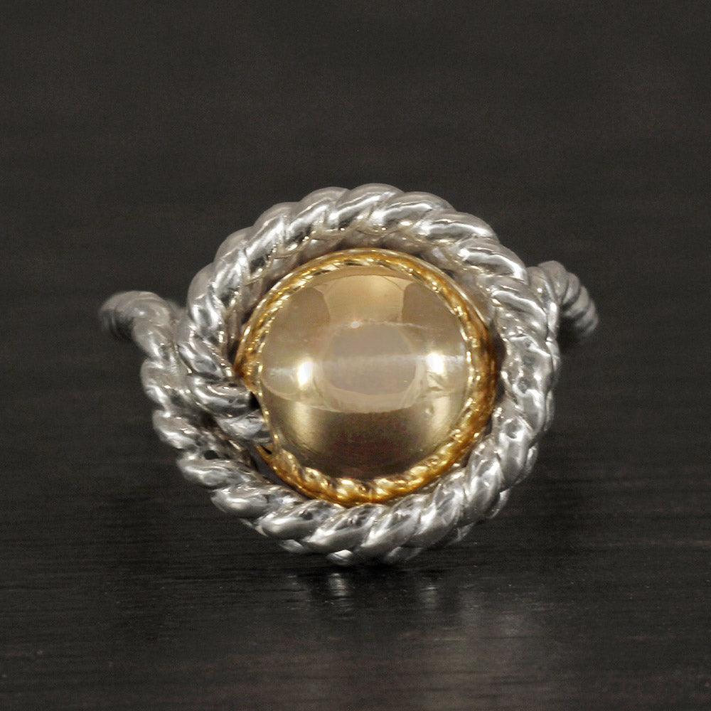 Twisted Large Bead Ring R108