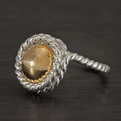 Twisted Large Bead Ring R108