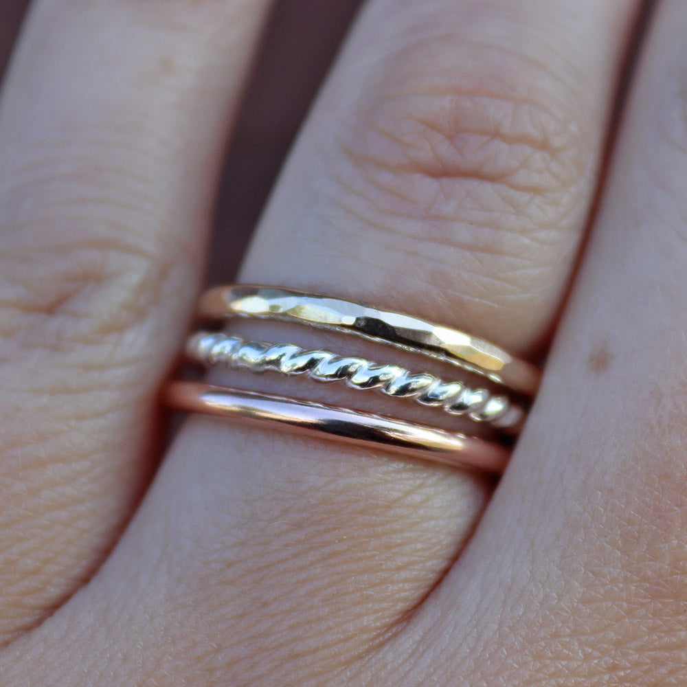 Handcrafted Thick Stack Ring