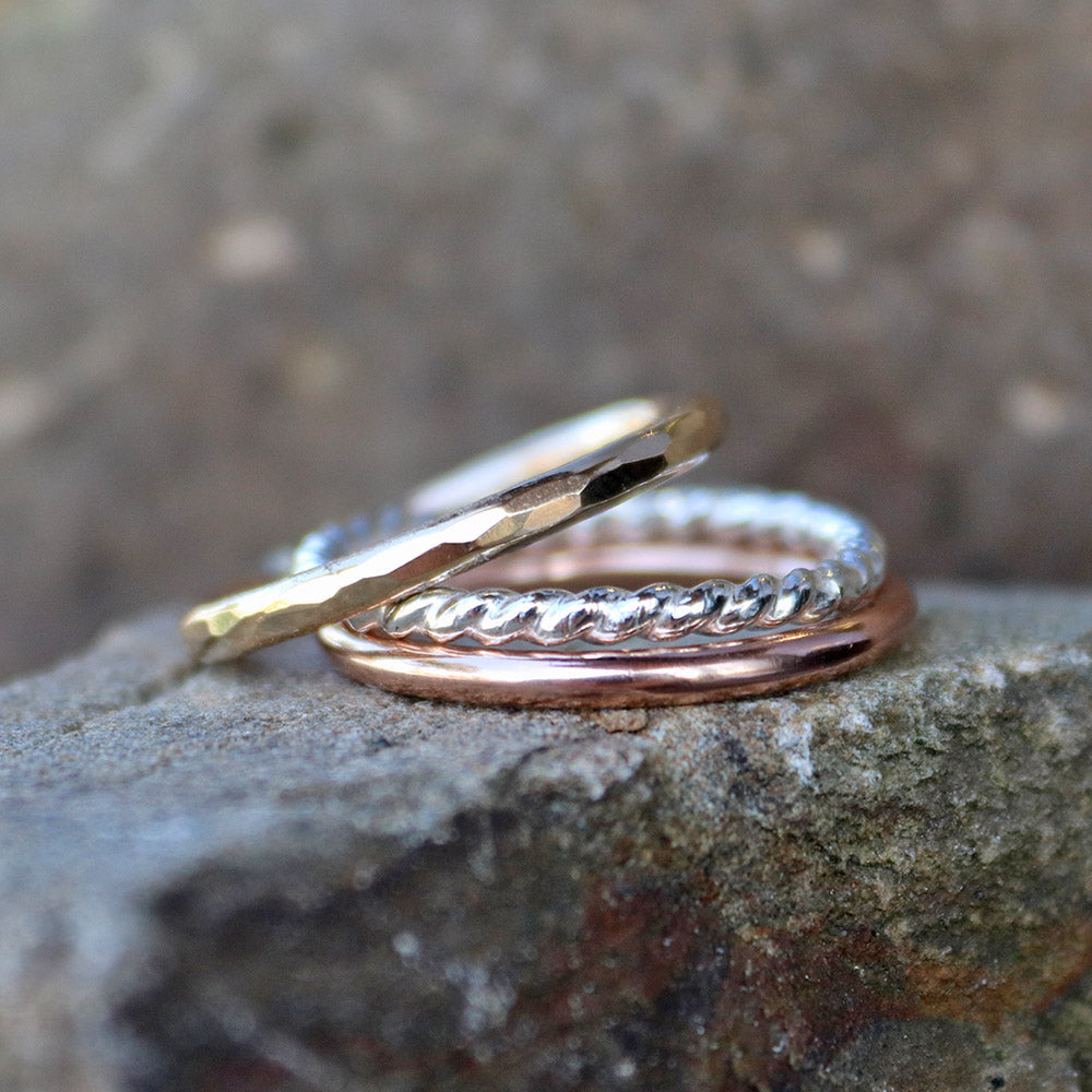 Handcrafted Thick Stack Ring – DP Jewelry Designs