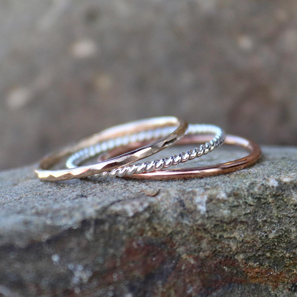 Handcrafted Thin Stack Ring – DP Jewelry Designs