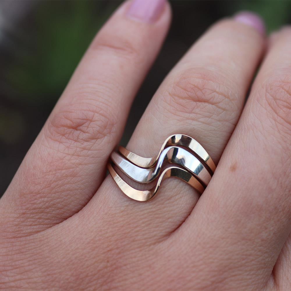 Peter James King Tides Ring in Two Tone
